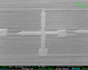 Нанолитография с помощью остро фокусированных ионных пучков на установке Neon-40
