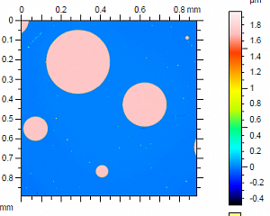 2D-изображение поверхности и профиль травления монокристаллического алмаза