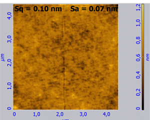 Рис. 2. АСМ изображение поверхности пленки DLC